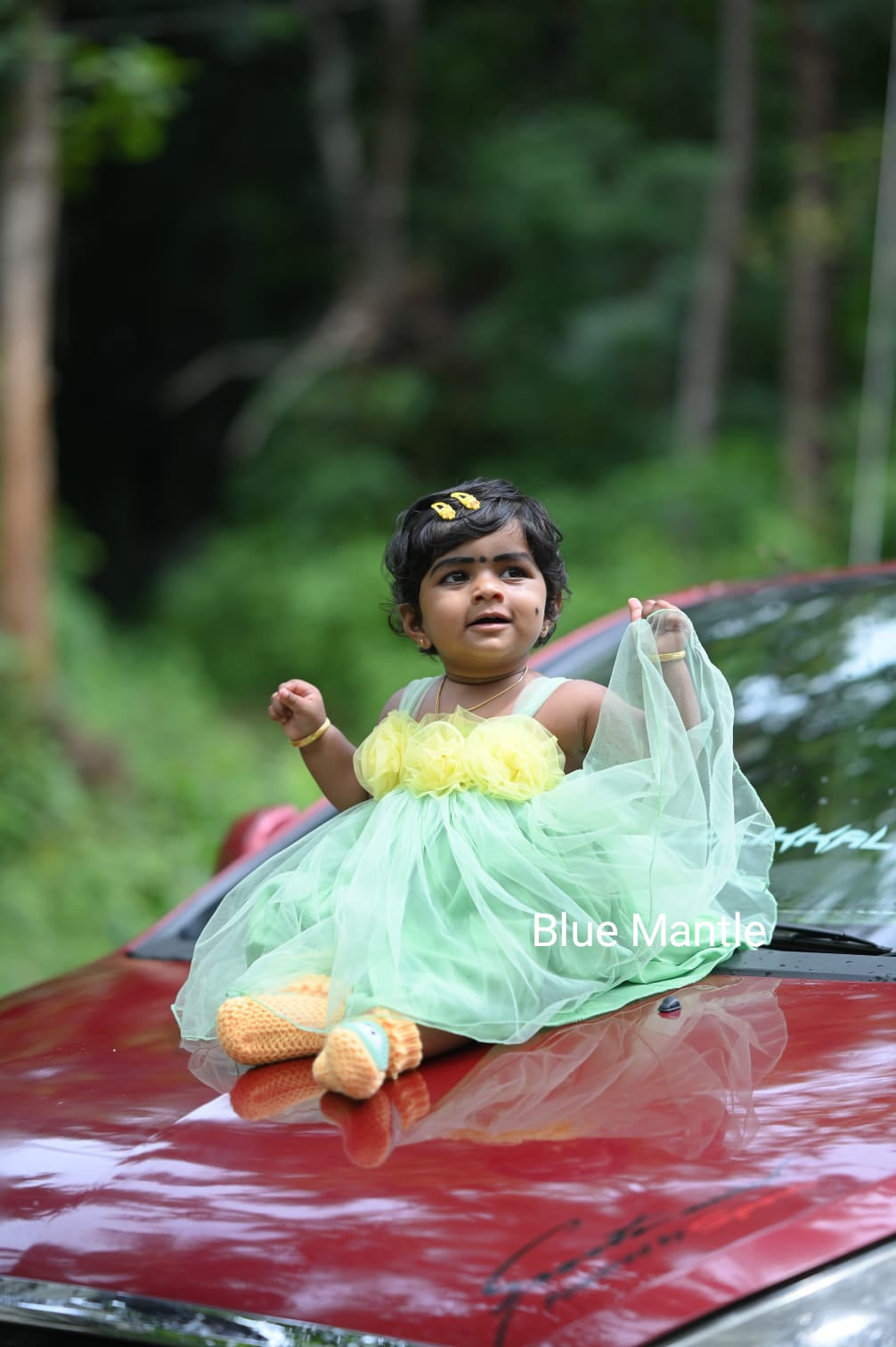 2140 Ready to Dispatch: Green Frock