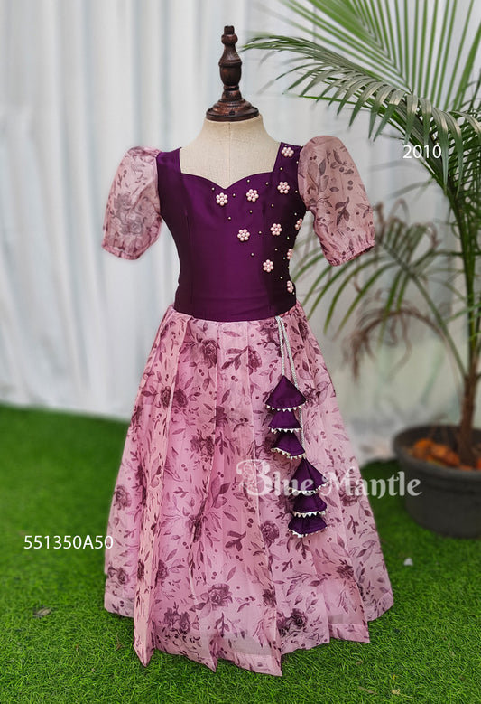 2010Ready to Dispatch: Grape& light pink Organza Skirt & Top
