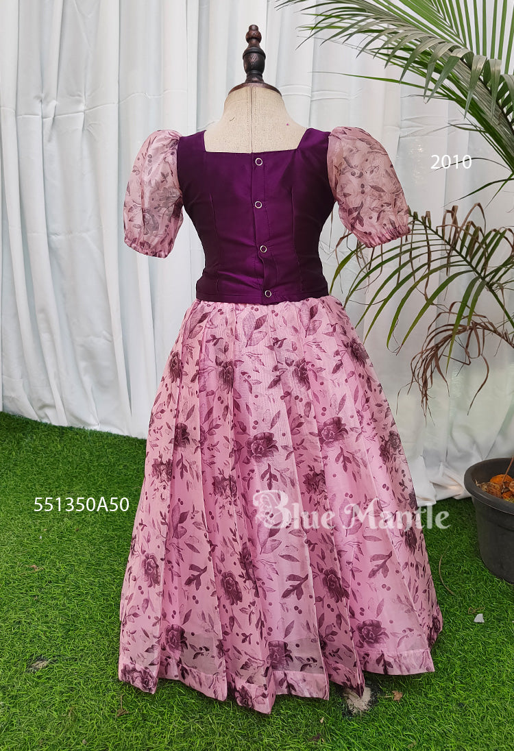 2010Ready to Dispatch: Grape& light pink Organza Skirt & Top