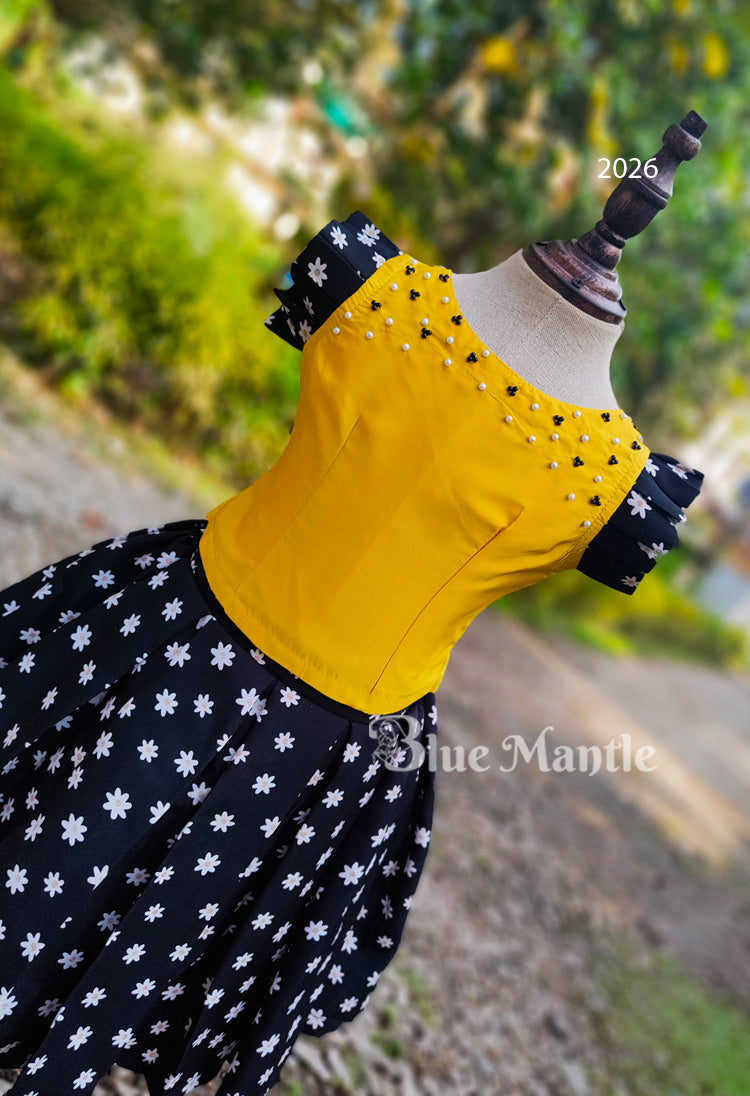2026 Ready to Dispatch: Yellow& Black top & midi