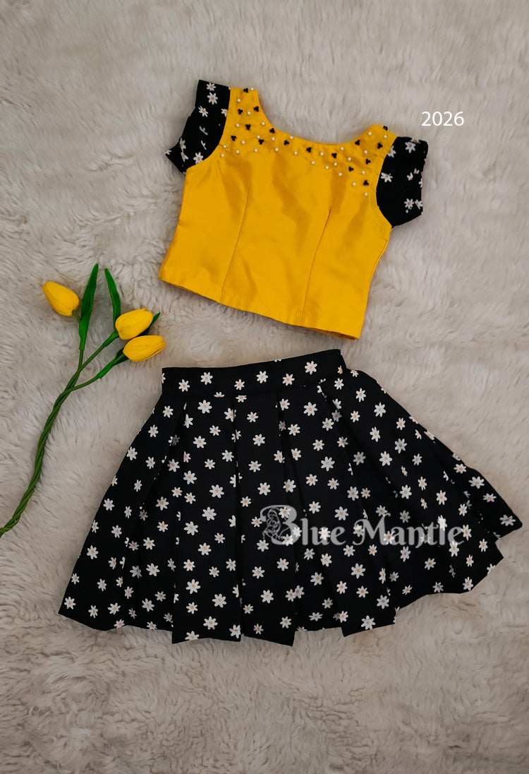 2026 Ready to Dispatch: Yellow& Black top & midi