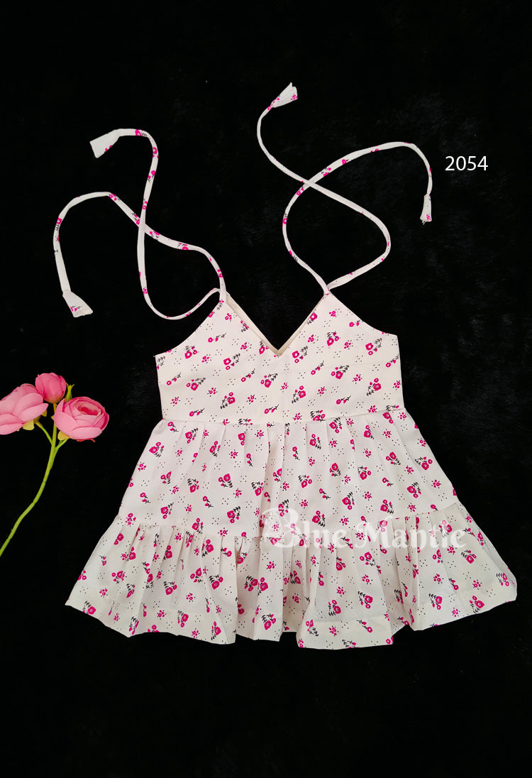 2054"RAAREERAM"Ready to Dispatch: White Baby Frock