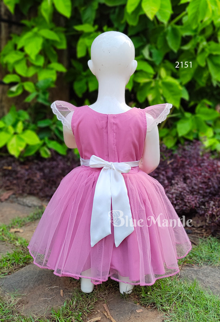 2151 Ready to Dispatch: Baby Pink frock