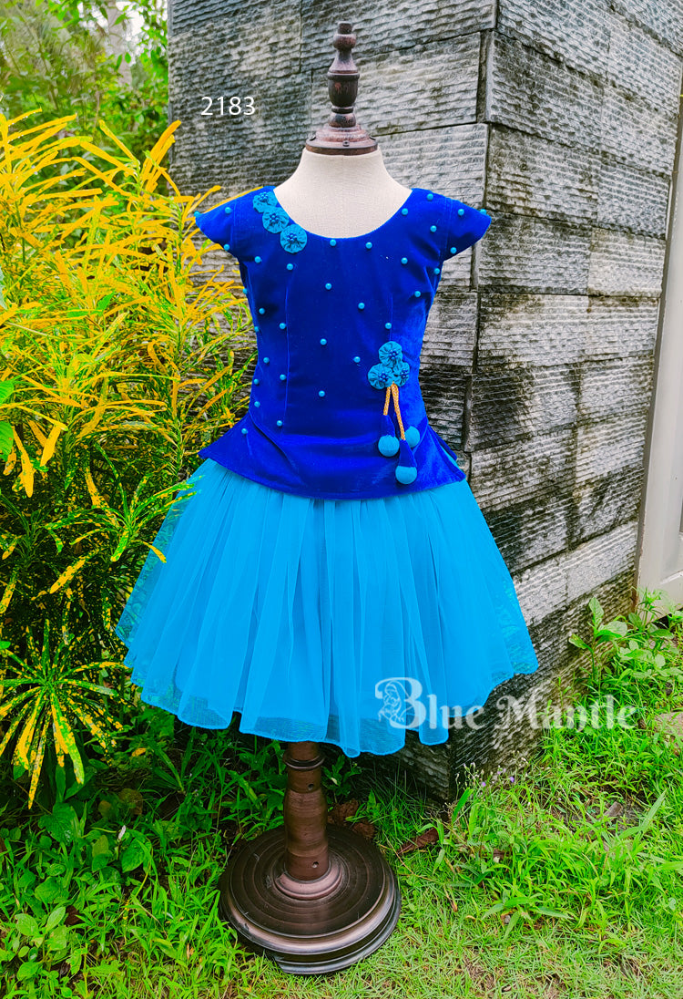 2183 Ready to Dispatch: Blue middy top