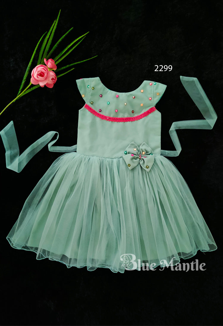 2299 Ready to Dispatch: Pastel blue Frock
