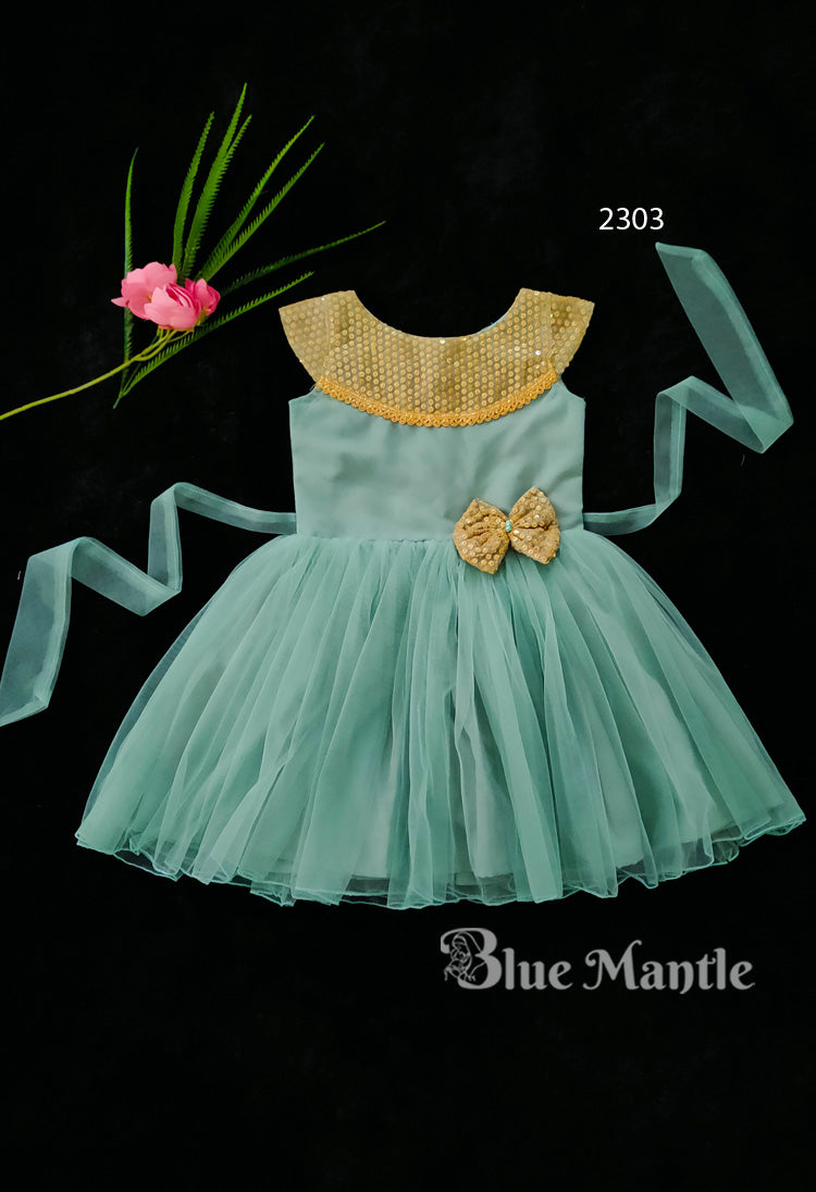2303 Ready to Dispatch: Pastel green Frock