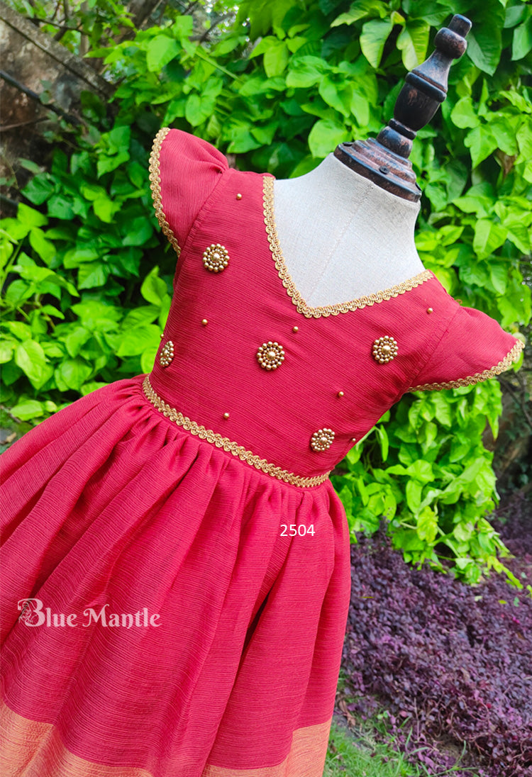 2504 Ready to Dispatch: "ChenKallu" Blooming Baby Frock