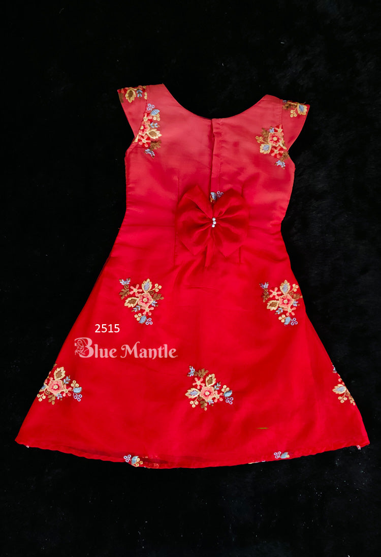 2515 Pre Order: Red Gradiant A-Line Frock, Dispatch on 10-15 days