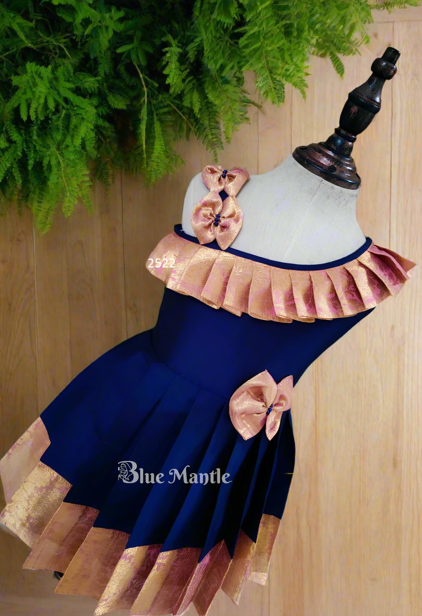2522 Ready to Dispatch: Navy Blue Frock.