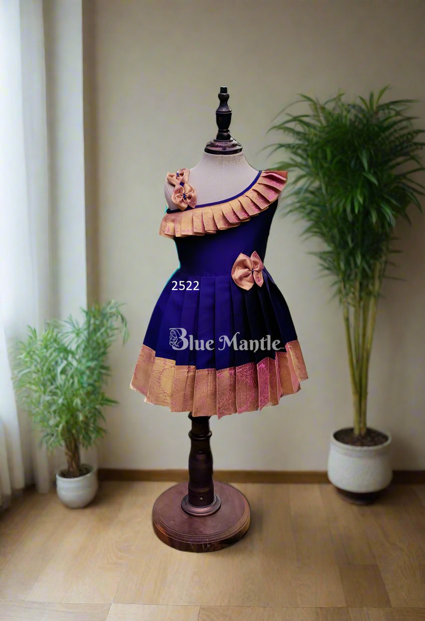 2522 Ready to Dispatch: Navy Blue Frock.