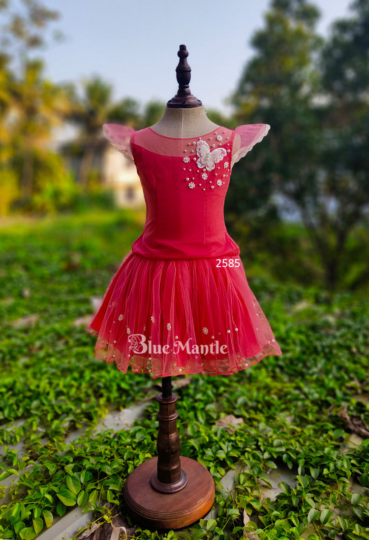 2585 Ready to Dispatch: Butterfly Peach Middy & Top