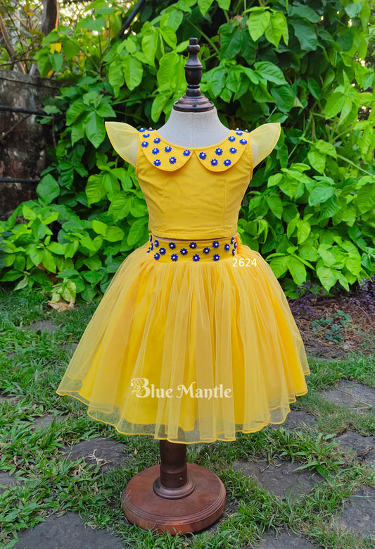 2624 Ready to Dispatch: Yellow Crop top and Middy