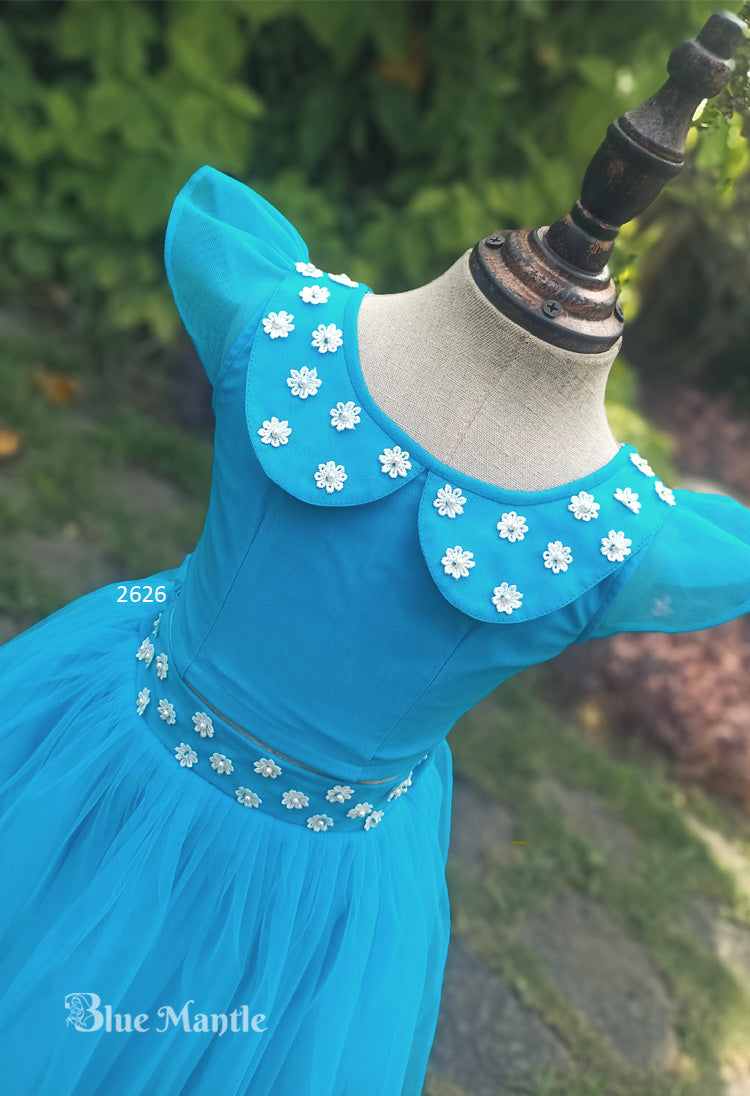 2626 Ready to Dispatch: Blue Crop top and Middy