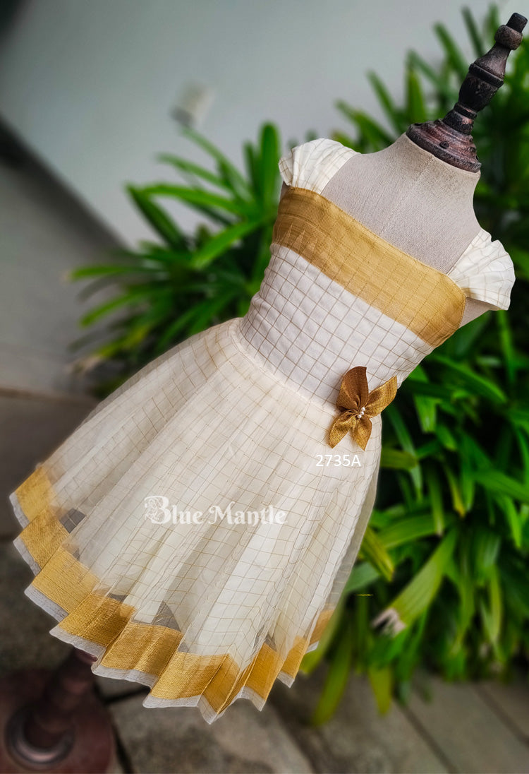 2735A: "Chithralekha Frock" Ready to Dispatch