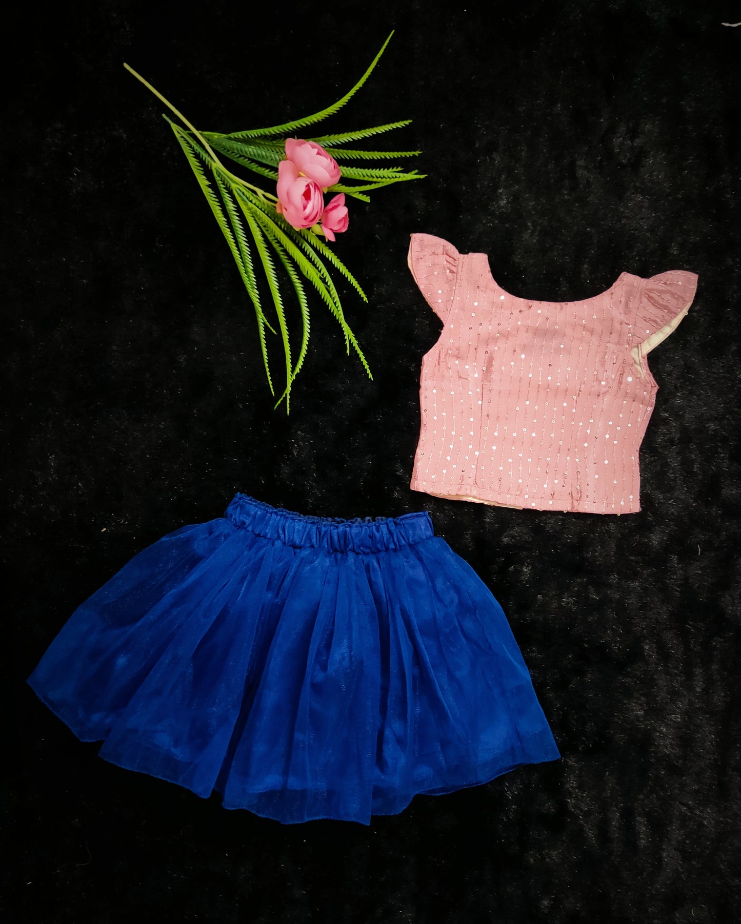 M14 Ready to Dispatch: Peach Blouse and Blue Middy