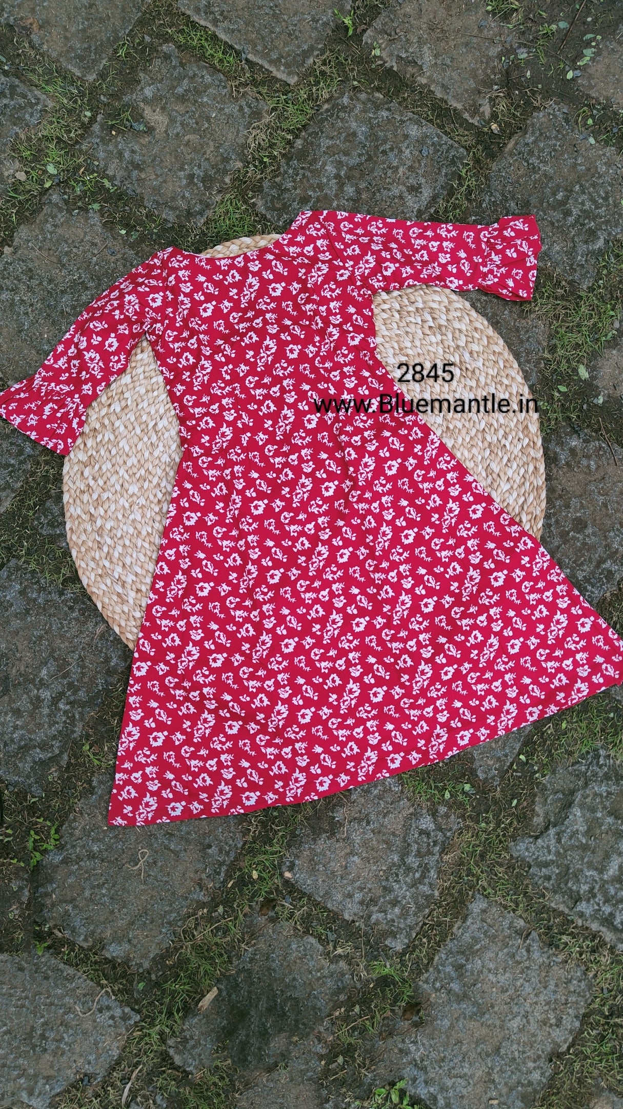 2845 Ready to Dispatch: Red Aline Frock