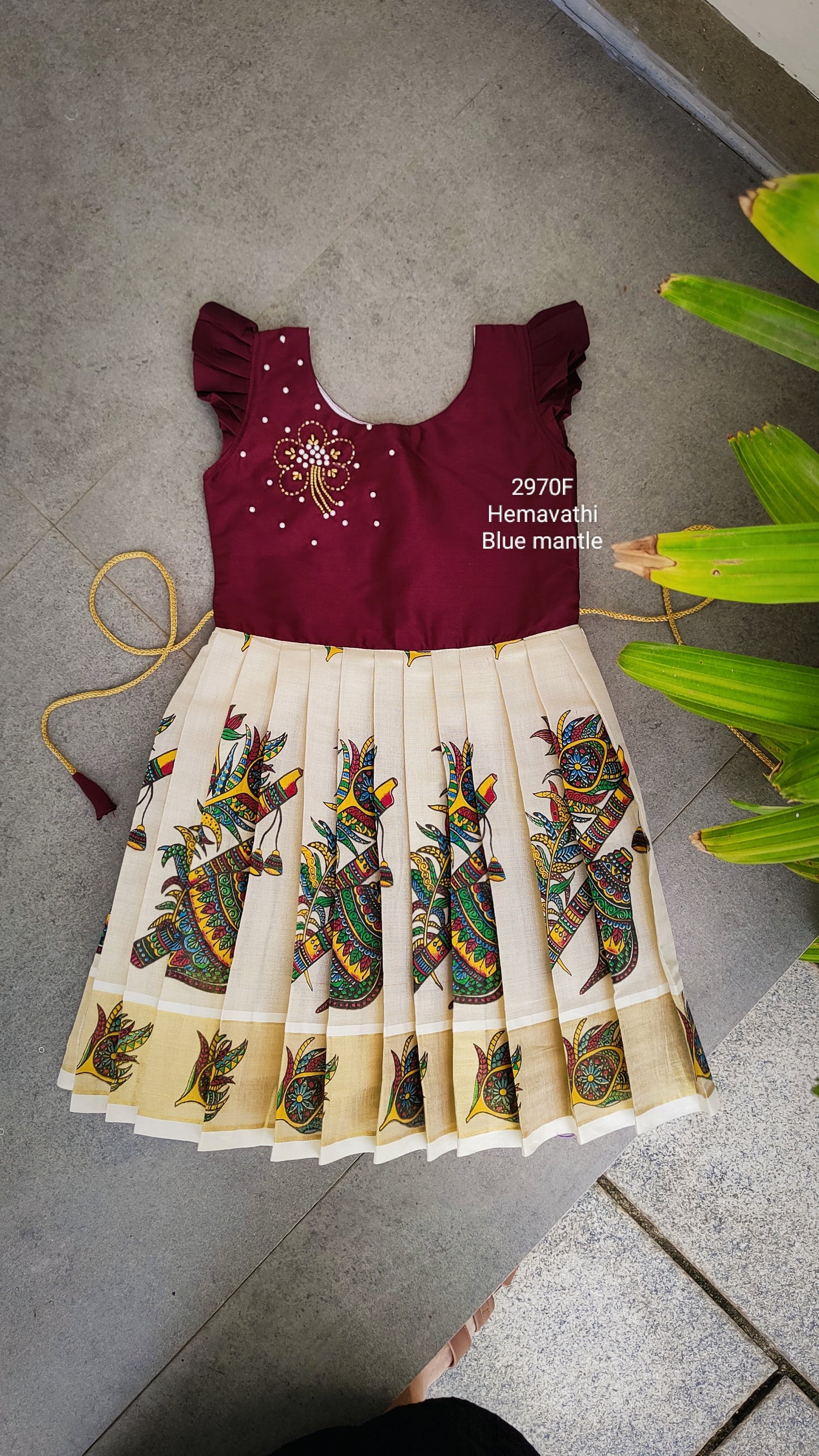 2970F: "Hemavathi Frock" - Ready to Dispatch