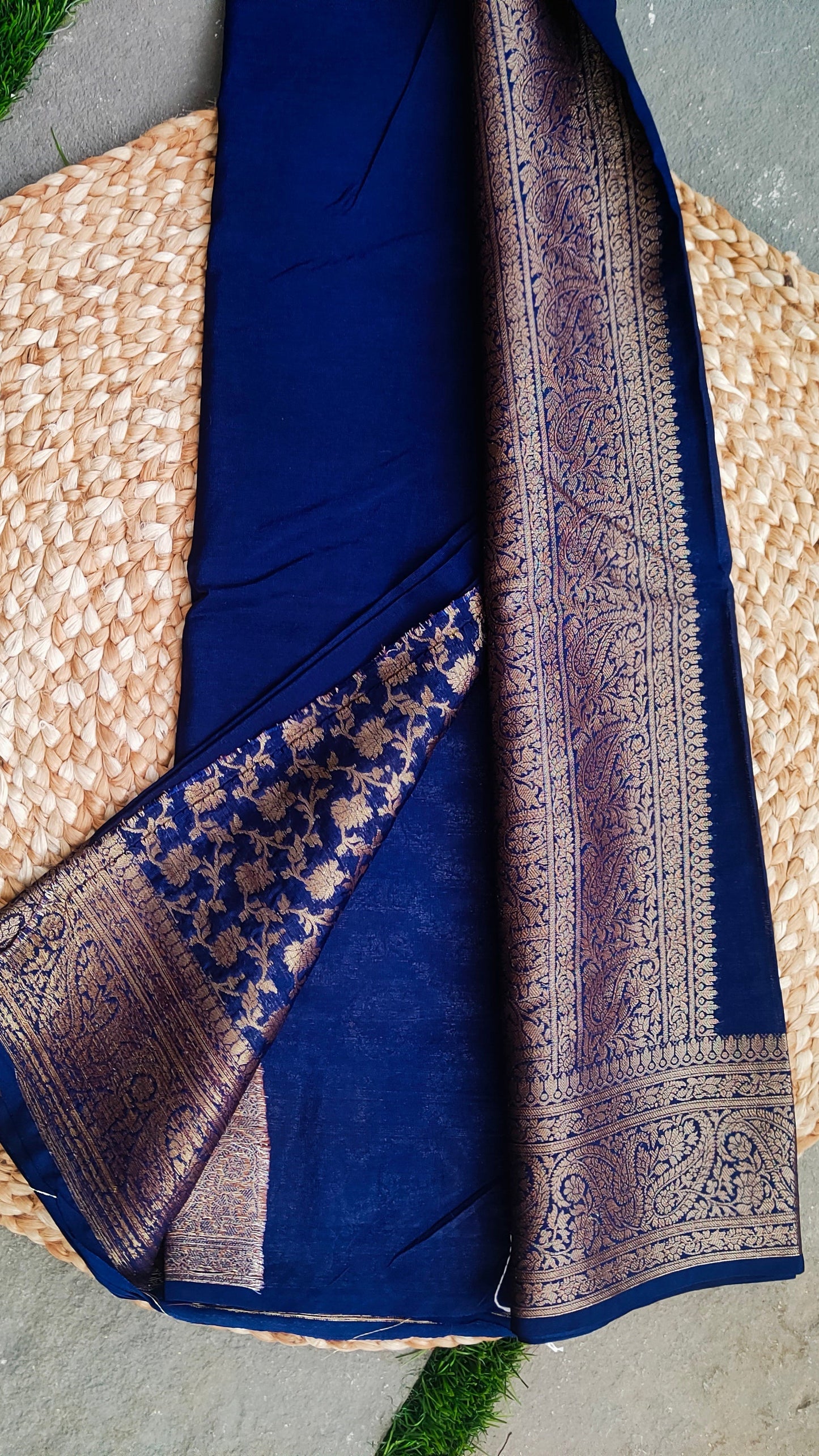 2853: 'Yasodha' - Navy Blue