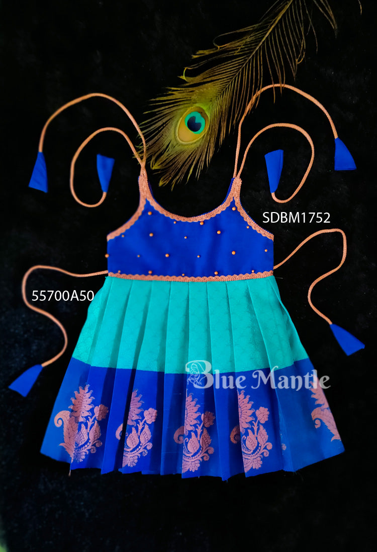 SDBM1752 Pre Order: Blue & Light Blue Baby Frock