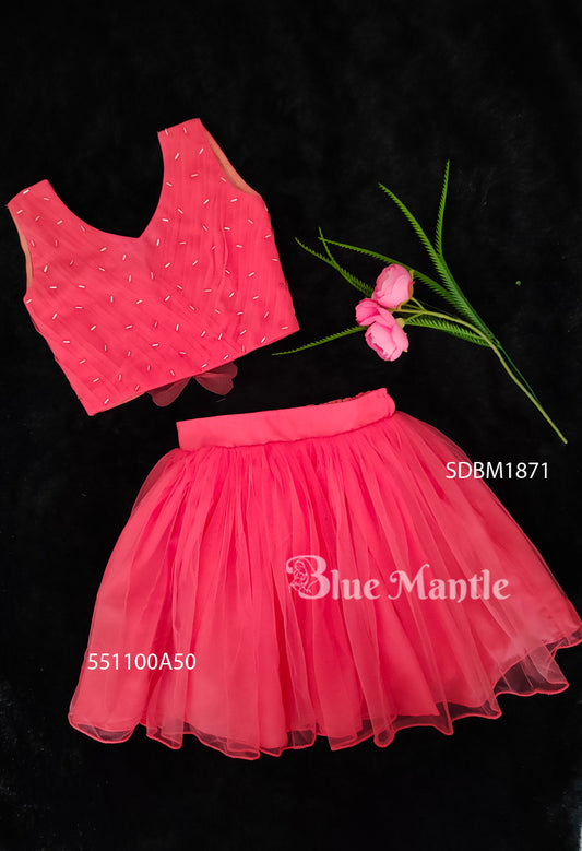 SDBM1871 Ready to Dispatch:  Peach Crop Blouse and Middy