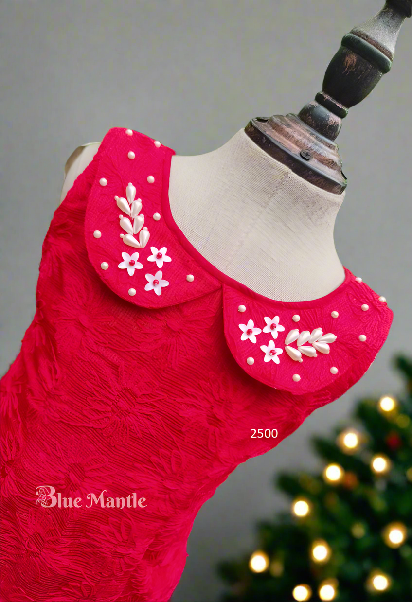2500 Ready To Dispatch: Red DianaCut Frock