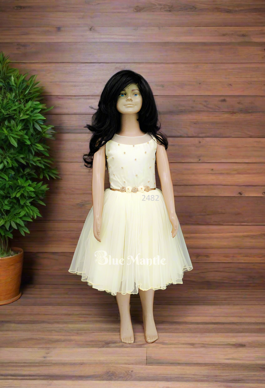 2482 Ready to Dispatch: LemonYellow Frock