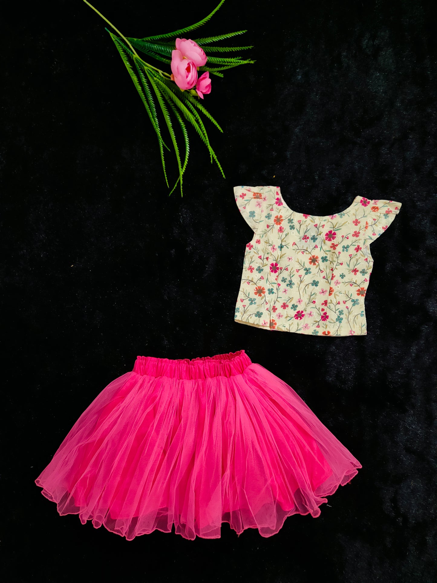 M2 Ready to Dispatch: Pastel green Blouse and peach Middy