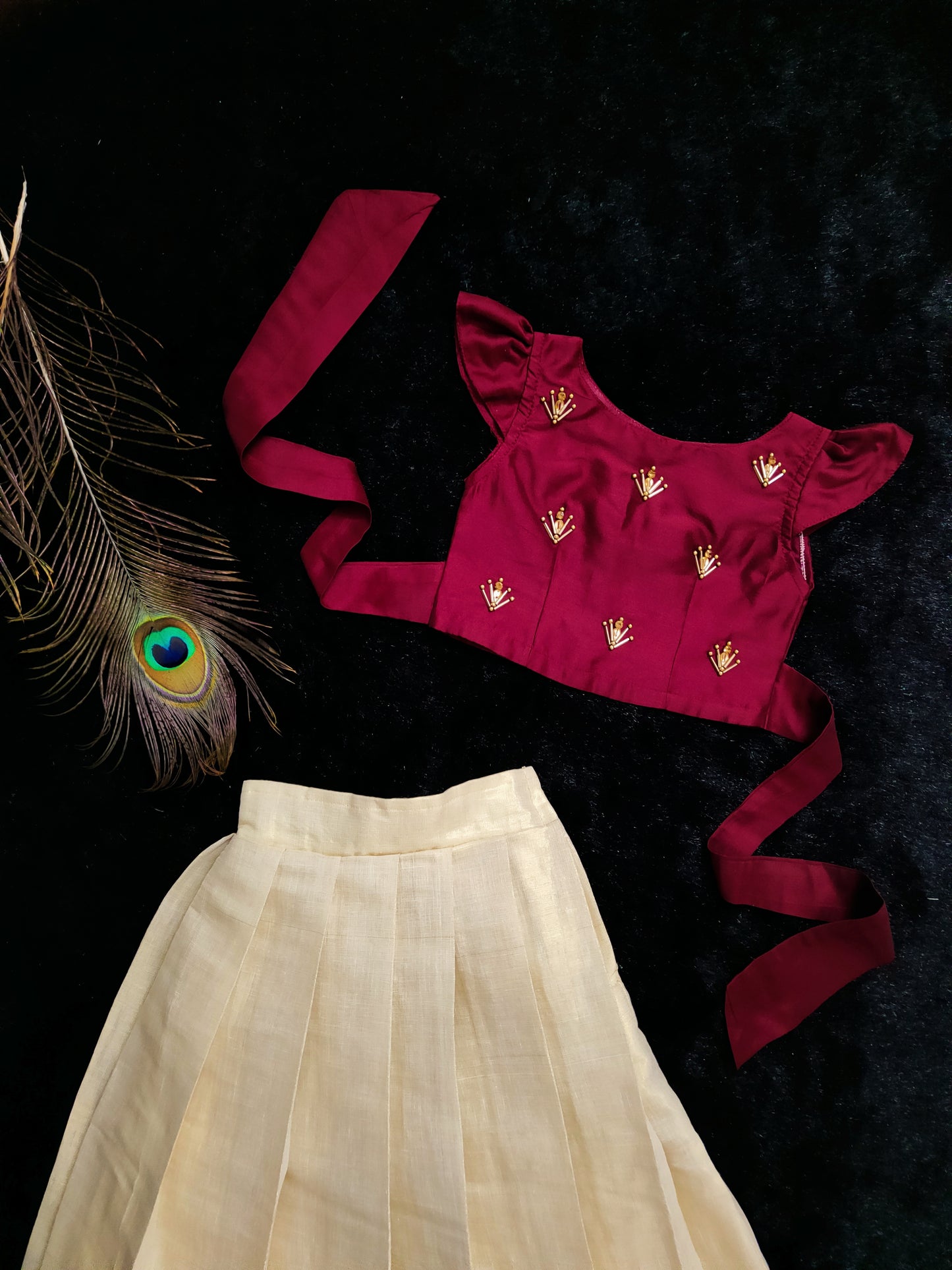 St8 Ready to Dispatch: Maroon Blouse & Full skirt