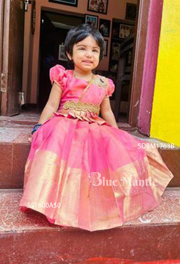 1763: Rose gold Skirt & Blouse with Dupatta Sending on October 28
