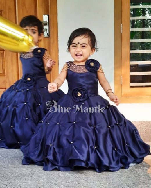 Buy Tutu Style Blue Gown for Birthday Girl Online - ForeverKidz