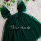 SDBM1100 Ready to Dispatch: Bottle Green and Golden Cute Frock