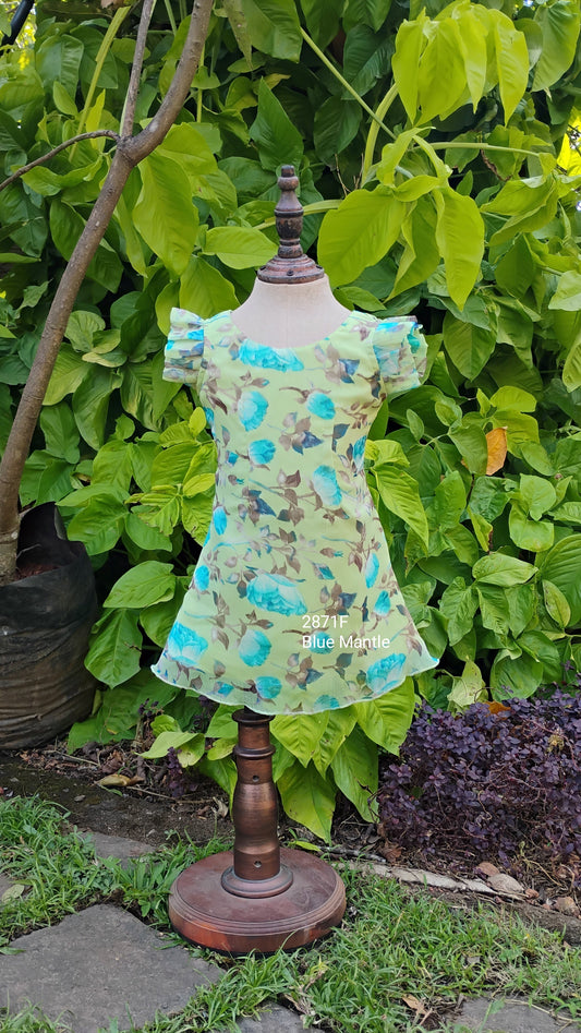 2871F: Pista Green Frock - Ready to Dispatch