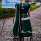 1961 Ready to Dispatch: Bottle Green Skirt & Blouse with Dupatta