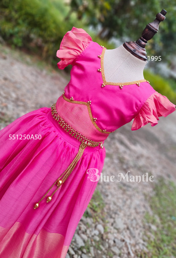 1995 Ready to Dispatch: Blooming Pink Skirt & Crop Blouse