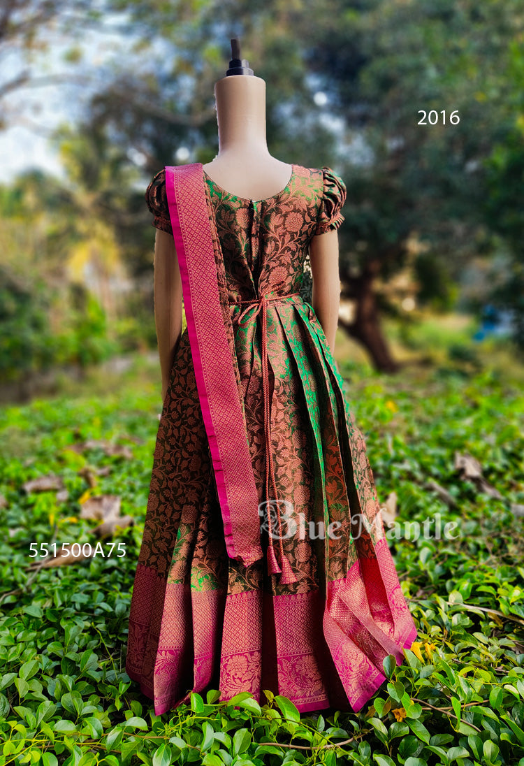 2016 Pre Order: GreenPink Gown with Dupatta