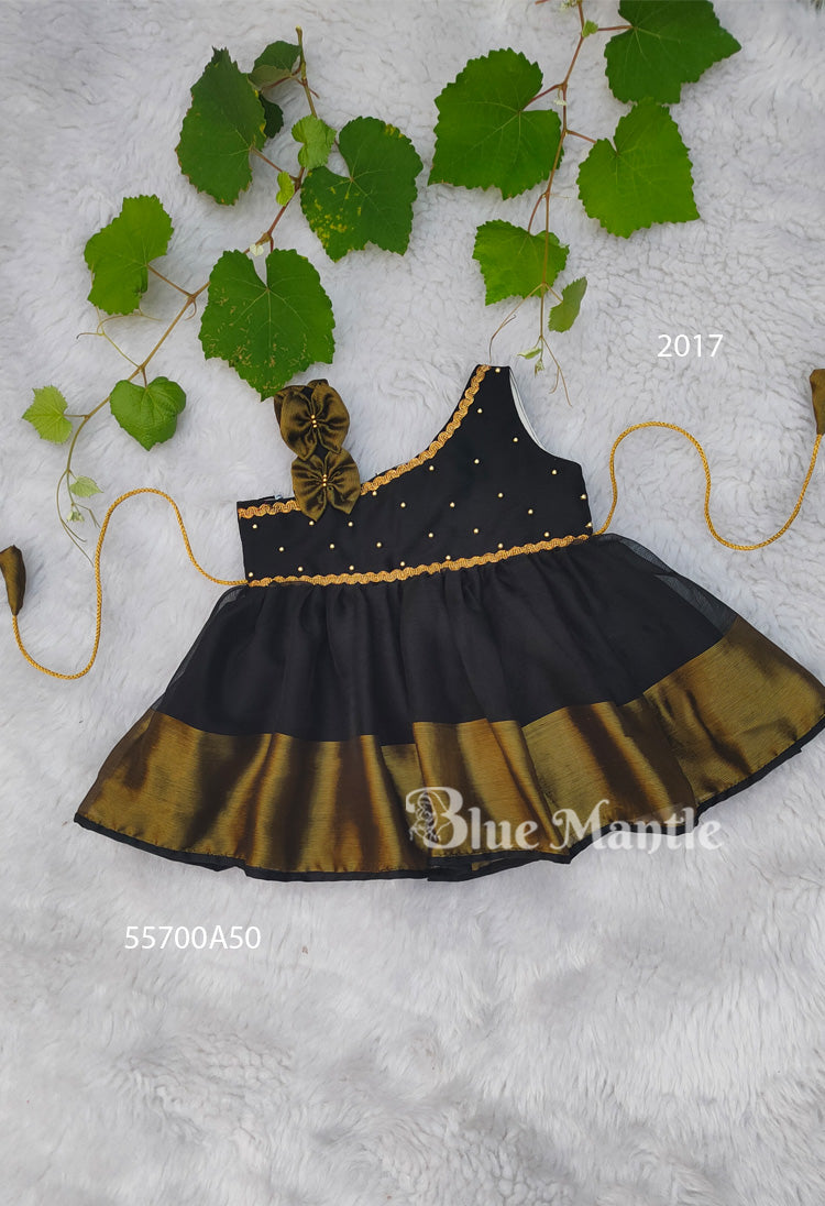 2017 Ready to Dispatch: Black Gold Baby Frock