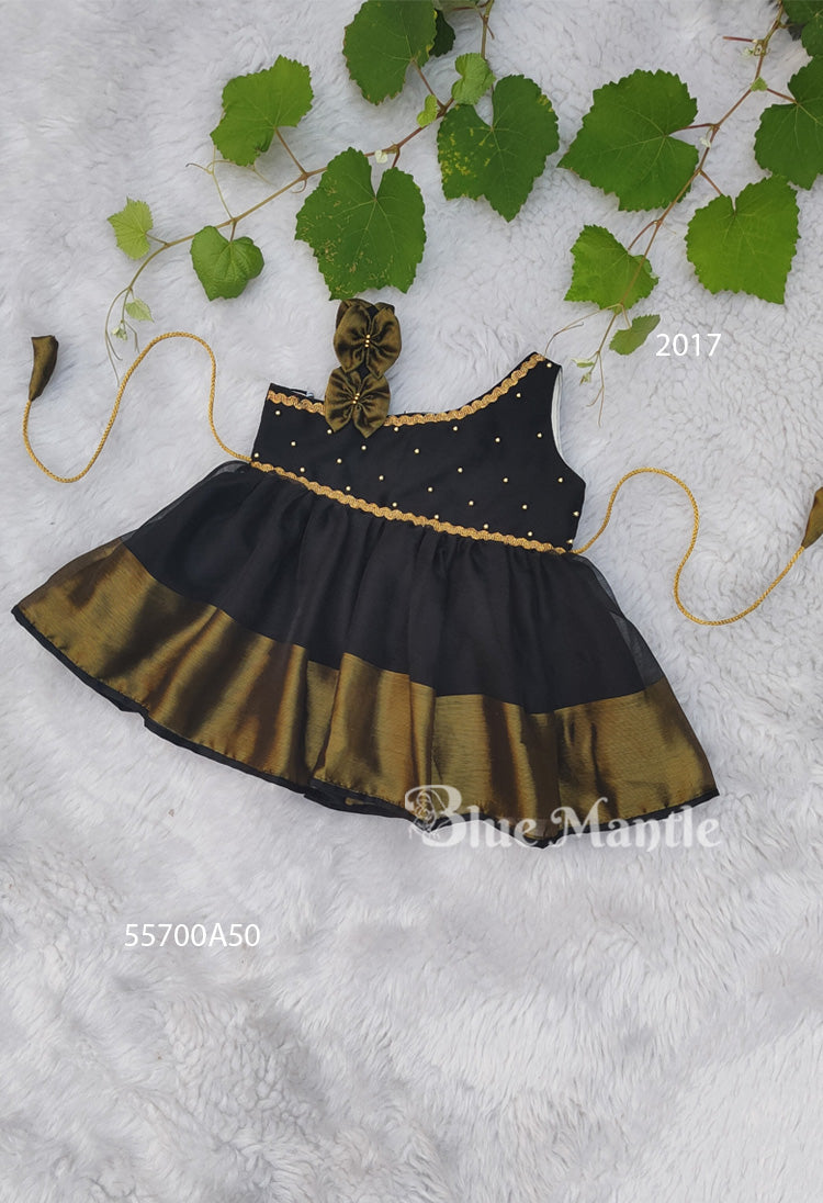 2017 Ready to Dispatch: Black Gold Baby Frock