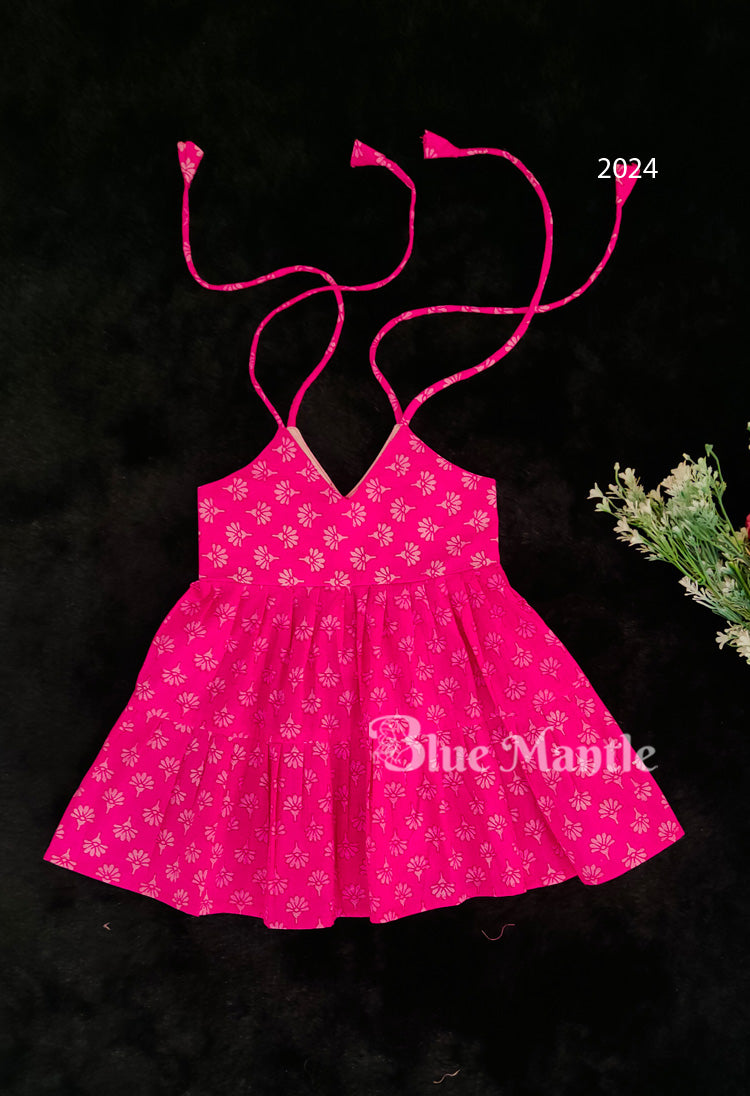 2024 Ready to dispatch: Pink Baby Frock