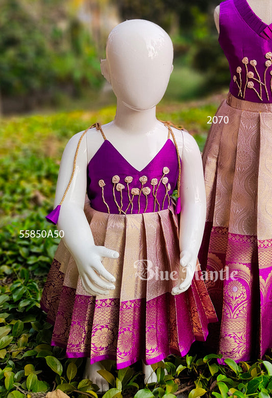 2070 Ready to Dispatch: Purple gold frock
