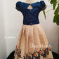 2071 Ready to Dispatch:  Blue Mural Full Skirt and Blouse