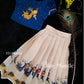 2071 Ready to Dispatch:  Blue Mural Full Skirt and Blouse