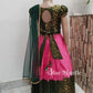 2083 Ready to Dispatch: Green and pink Skirt & Blouse with Dupatta