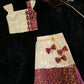 2098 Ready to Dispatch: Grape Golden Skirt & Blouse