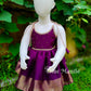 2129 Ready to dispatch: Grape Gold Baby Frock