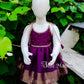 2129 Ready to dispatch: Grape Gold Baby Frock