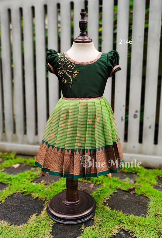 2146 Ready to Dispatch: Green Bronze frock
