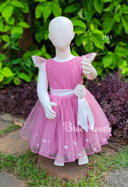 2151 Ready to Dispatch: Baby Pink frock