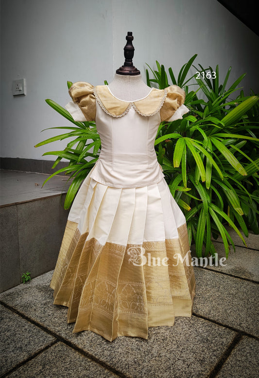 2163 Pre Order: Off-white Full skirt & blouse-May 28