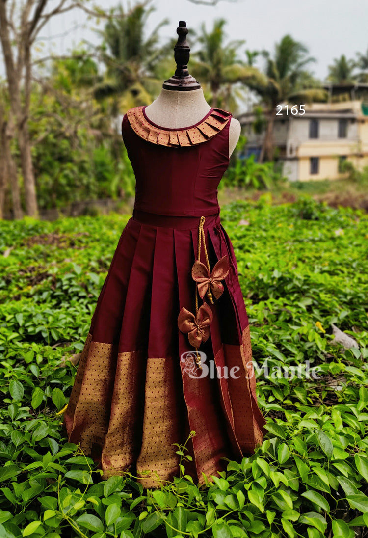 Maroon colour skirt and top best sale