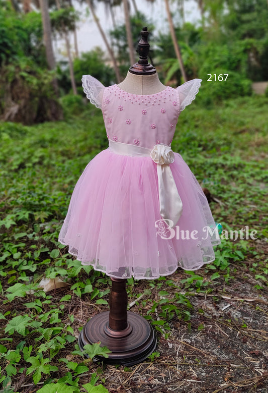 2167 Ready to Dispatch: Baby Pink frock